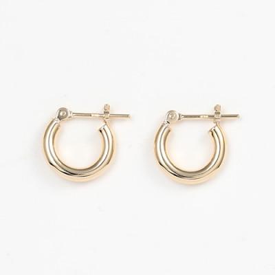 ふるさと納税 昭和町 K18 フープピアス 111627 太さ2.0mm ・直径10.0mm