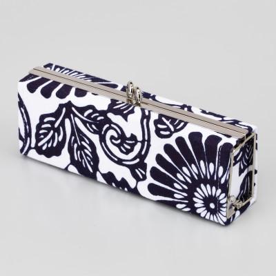 ふるさと納税 東大阪市 注染長方形がまくちメガネケース(紺)