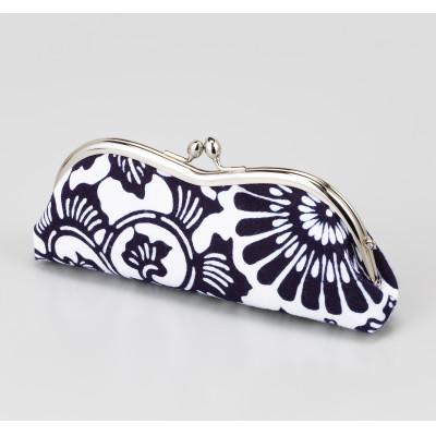 ふるさと納税 東大阪市 注染山型がまくちメガネケース(紺)