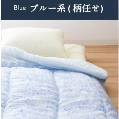 ふるさと納税 柳川市 肌掛け布団 TCガーゼ(夏雲ll) シングル (ブルー系) |  | 03