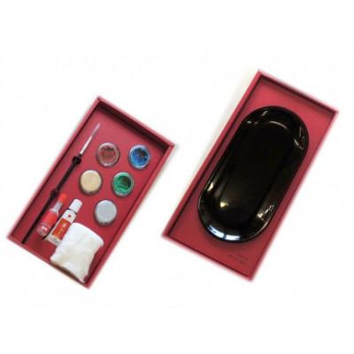 ふるさと納税 鯖江市 蒔絵体験キット『URUSHI DUY SET(マルチトレイ)』黒漆