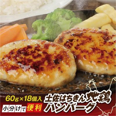 ふるさと納税 高知市 土佐はちきん地鶏ハンバーグ 約60g×18個[CK009]