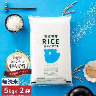 ふるさと納税 山鹿市 [先行受付・令和7年産 食味ランキング特A獲得]森のくまさん 無洗米 10kg(5kg×2袋)