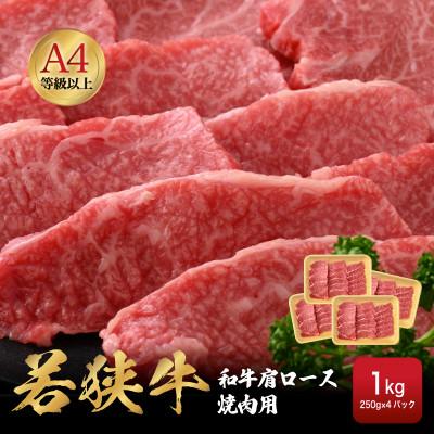 ふるさと納税 越前町 若狭牛 和牛肩ロース焼肉用 計1kg(250g × 4パック)