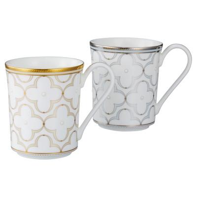 ふるさと納税 みよし市 ノリタケ[トレフォリオゴールド&amp;プラチナ]マグカップペア (色変わり)