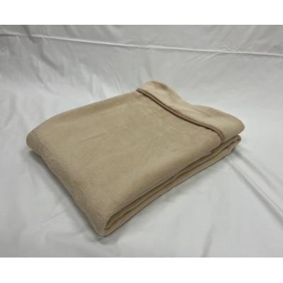 ふるさと納税 泉大津市 やわらかコットン 洗える衿付き綿毛布(毛羽部分) シングルサイズ 約140×200cm HM-380