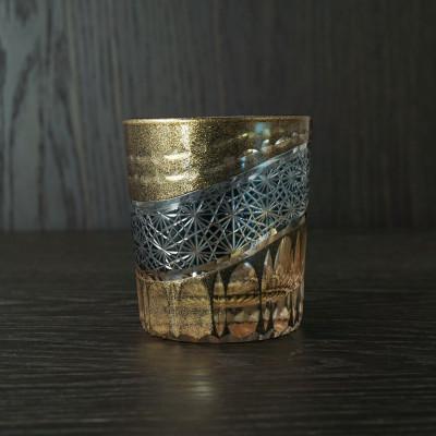 ふるさと納税 海南市 砂金切子漆技 ダークブルー