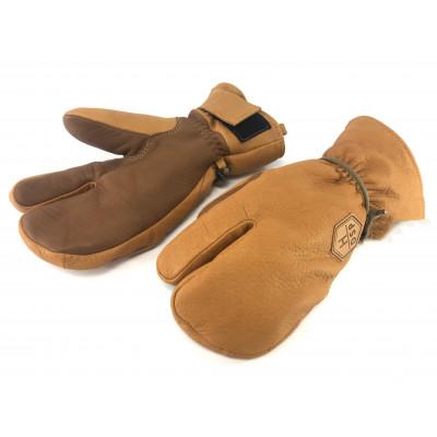 ふるさと納税 白馬村 DSPグローブ スリーフィンガー キャメル L スキー・スノーボード兼用グローブ(DS2-TH)