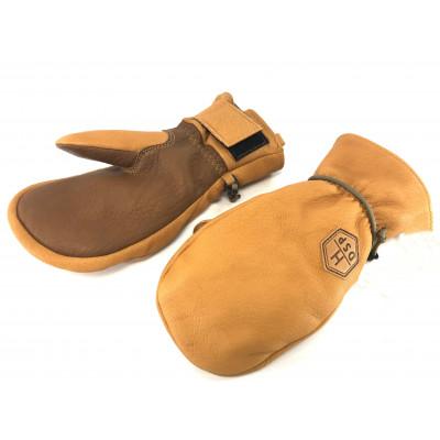 ふるさと納税 白馬村 DSPグローブ ミトン キャメル L スキー・スノーボード兼用グローブ(DS2-MT)