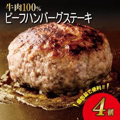 ふるさと納税 泉佐野市 無添加 牛肉100% ハンバーグ 4個 合計 600g 個包装