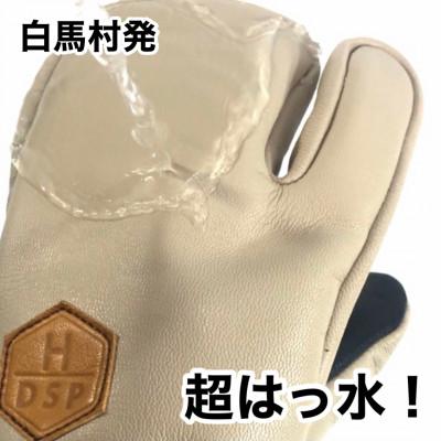 ふるさと納税 白馬村 DSPグローブ 撥水スリーフィンガーアイボリー SS スキー・スノーボード兼用グローブ(GS-TH)