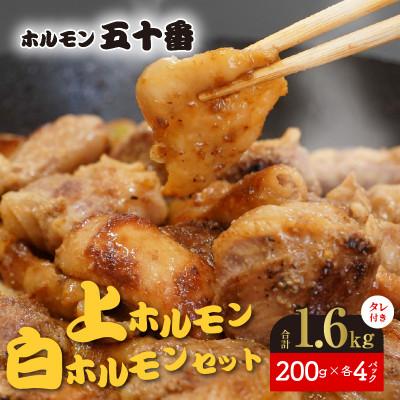 ふるさと納税 延岡市 ホルモン五十番 上ホルモン・白ホルモン 8パックセット