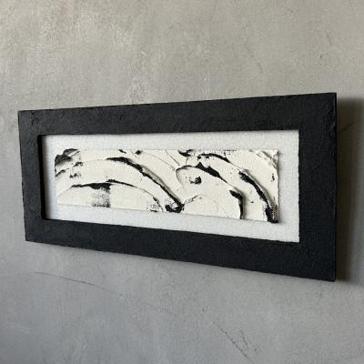 ふるさと納税 清須市 MOODE ガラスアート[オリジナル額縁付][1点物]490×225mm