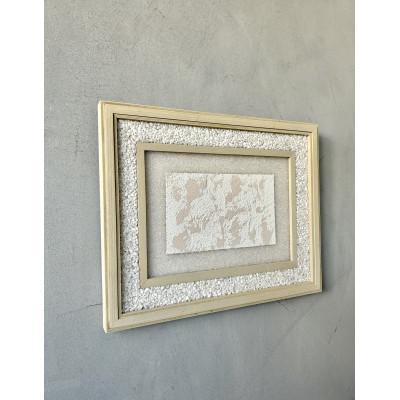 ふるさと納税 清須市 MOODE ガラスアート[オリジナル額縁付][1点物]425×340mm