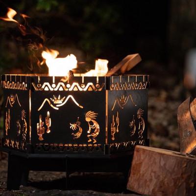 ふるさと納税 高岡市 組立式焚き火台『ココペリヘキサライト』