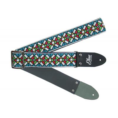 ふるさと納税 郡上市 [ギターストラップ]Elara Straps StainedGlass PacificBlue(BK