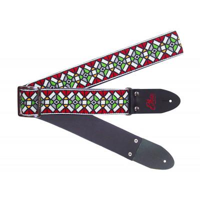 ふるさと納税 郡上市 [ギターストラップ] Elara Straps Stained Glass Red(Black)