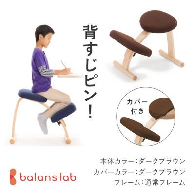 ふるさと納税 美濃市 バランス イージー 通常フレーム(カバー付き)バランスチェア 学習椅子 日本製 [ダークブラウン]