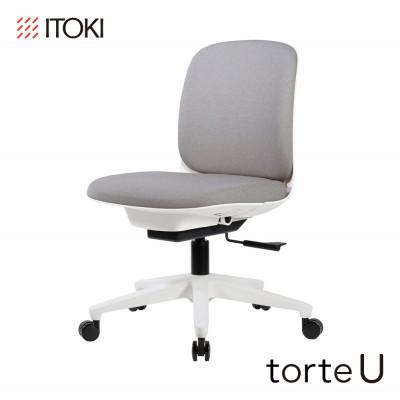 ふるさと納税 近江八幡市 [CP対象]イトーキ『トルテU』5本脚 抵抗付ウレタン双輪キャスタータイプ 張地:ライトグレーT