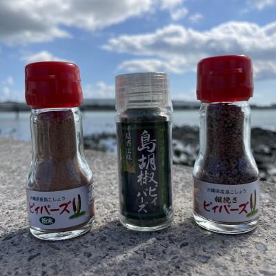 ふるさと納税 豊見城市 八重山の香りピィパーズ3種セット(粉末・粗挽き・島香七味 島こしょう)