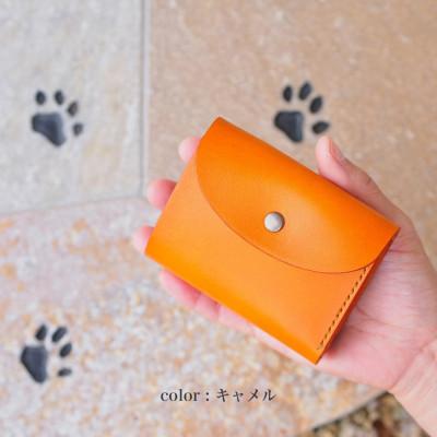 ふるさと納税 七尾市 最小サイズ・折りたたみ財布(キャメル)