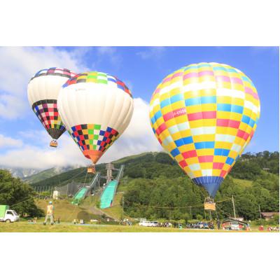 ふるさと納税 白馬村 熱気球係留体験:大人1名/小人1名セット