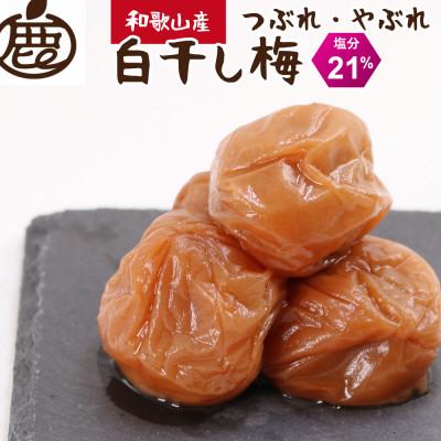 ふるさと納税 九度山町 家庭用 白干し梅干し500g[紀州南高梅][つぶれ梅・やぶれ梅・わけあり]