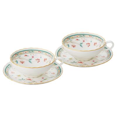 ふるさと納税 みよし市 ノリタケ[花更紗]ティーカップ&amp;ソーサーペア