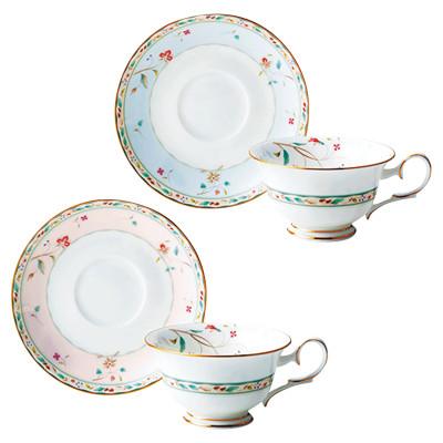 ふるさと納税 みよし市 ノリタケ[花更紗]カップ&amp;ソーサーペア(色変わり)