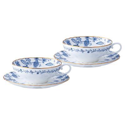 ふるさと納税 みよし市 ノリタケ[ブルーソレンティーノ]ティーカップ&amp;ソーサーペア