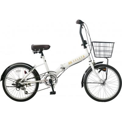ふるさと納税 四日市市 パンクしないオリタタミ自転車6段変速　LEDオートライト20型　ホワイト | 