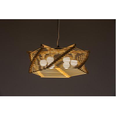 ふるさと納税 吉岡町 木製照明 Uzu(うず) 横広 和紙無