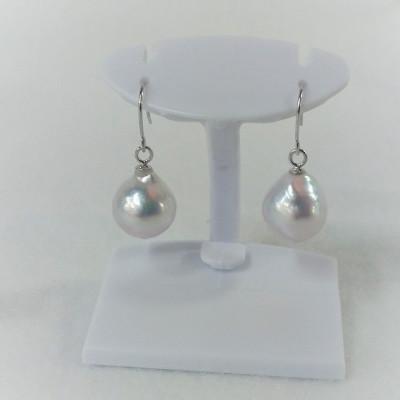 ふるさと納税 鳥羽市 伊勢志摩あこや本真珠ピアス・バロックK14WG 50-60