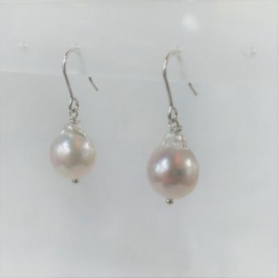 ふるさと納税 鳥羽市 伊勢志摩あこや本真珠ピアス・バロックSV 20-68