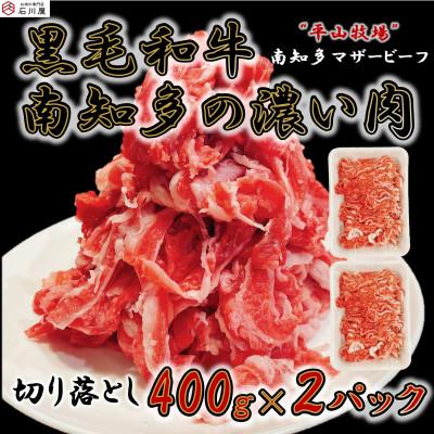 ふるさと納税 南知多町 [数量限定]牛肉 切り落とし 400g×2P 800g (4人前) 南知多マザービーフ 経産牛