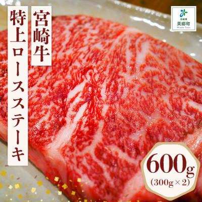 ふるさと納税 美郷町 宮崎牛特上ロースステーキ 600g(300g×2枚)