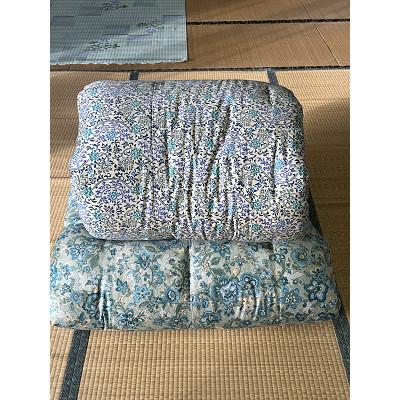 ふるさと納税 阿智村 手つくり和ふとん(掛・敷ふとんセット)青柄