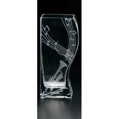 ふるさと納税 船橋市 ミュージックサンドブラスト 花瓶(トランペット)