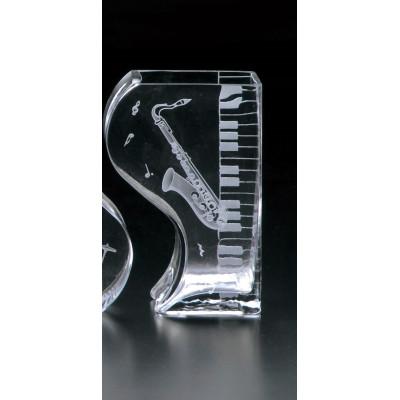 ふるさと納税 船橋市 ミュージックサンドブラスト 花瓶(サックス)