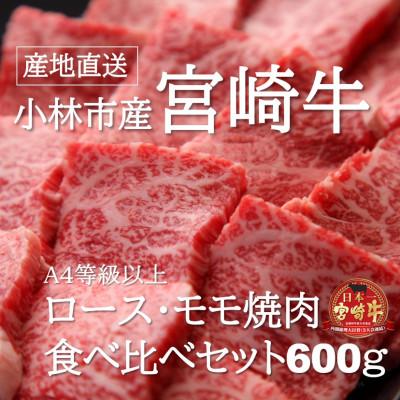 ふるさと納税 小林市 [B020・黒毛和牛専門店直送]小林市産宮崎牛ロース&amp;モモ焼肉用 計600g