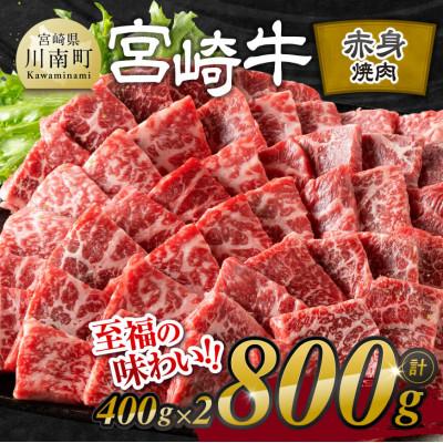 ふるさと納税 川南町 宮崎牛赤身焼肉800g(400g×2)
