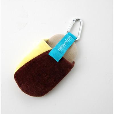 ふるさと納税 忠岡町 minimynimo カラビナ付き バッグアクセサリー BW+LE