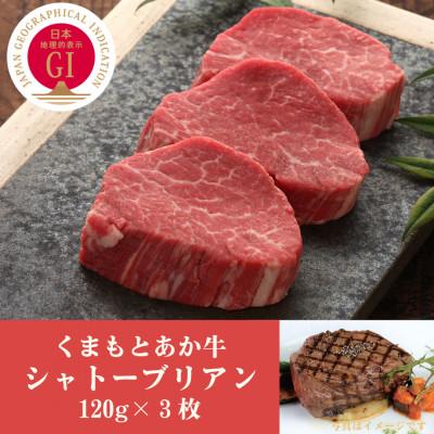ふるさと納税 山鹿市 GI認証 くまもとあか牛シャトーブリアン 120g×3枚(山鹿市)