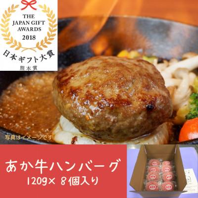 ふるさと納税 合志市 あか牛ハンバーグ 120g×8個入り(合志市)