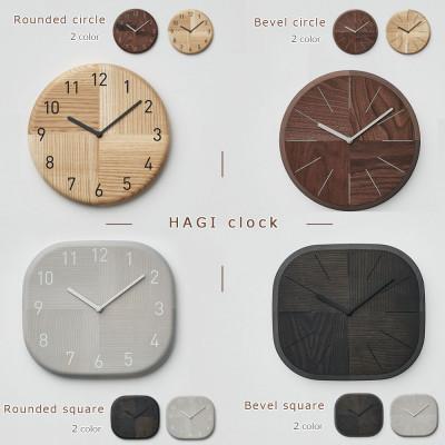 ふるさと納税 旭川市 SASAKIのHAGIclock-BevelCircleW|旭川クラフト