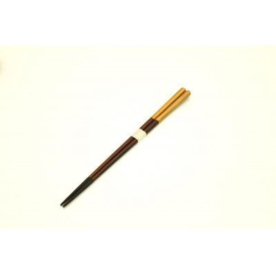 ふるさと納税 海南市 日展作家 紀州漆器伝統工芸士 林克彦作 木製 箸 紫檀 金 (手塗りうるし)