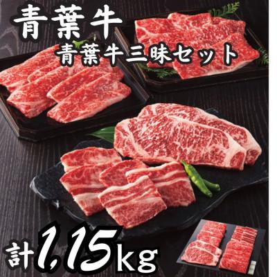 ふるさと納税 白石市 青葉牛三昧セット(計1.15kg)