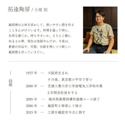 ふるさと納税 越前町 「拓逢陶房」【越前焼】刷毛目そば鉢 黒_2