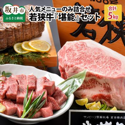 ふるさと納税 坂井市 若狭牛『堪能』詰合せセット 〜ローストビーフ、サーロインなど人気メニューのみ詰合[P-1801]