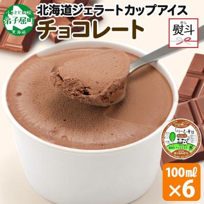 ふるさと納税 弟子屈町 [のし付] くりーむ童話のカップアイス チョコレート 100ml×6個 北海道 弟子屈町 2330